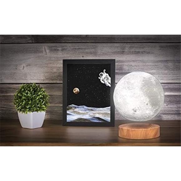 Levitating Moon Lamp,Floating & Spinning in Air Freely with 3D Printing LED Moon - Picture 5 of 6